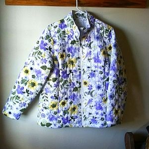 Coldwater Creek Floral Quilted Jacket